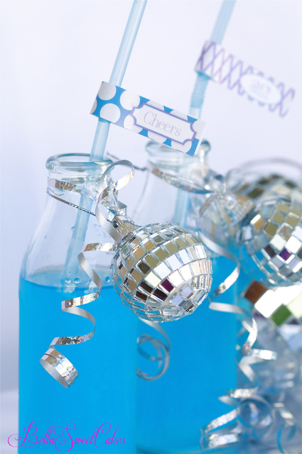new years eve part disco ball drink