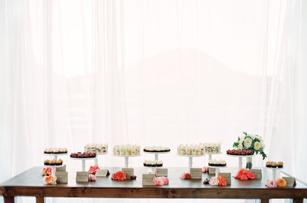 white cake stands