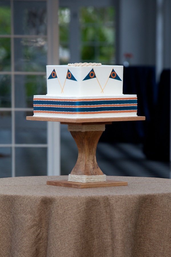 wood cake stand naval cake