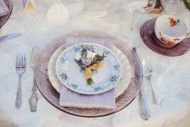 lavender plate vintage plate rental
